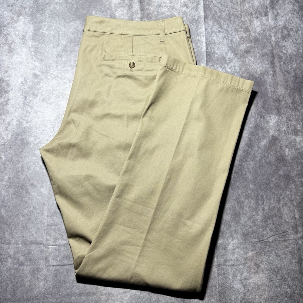 Pendleton Mens Chino Pants 42x30 Tan Khaki Stretch Cotton 5-Pocket Straight Leg
